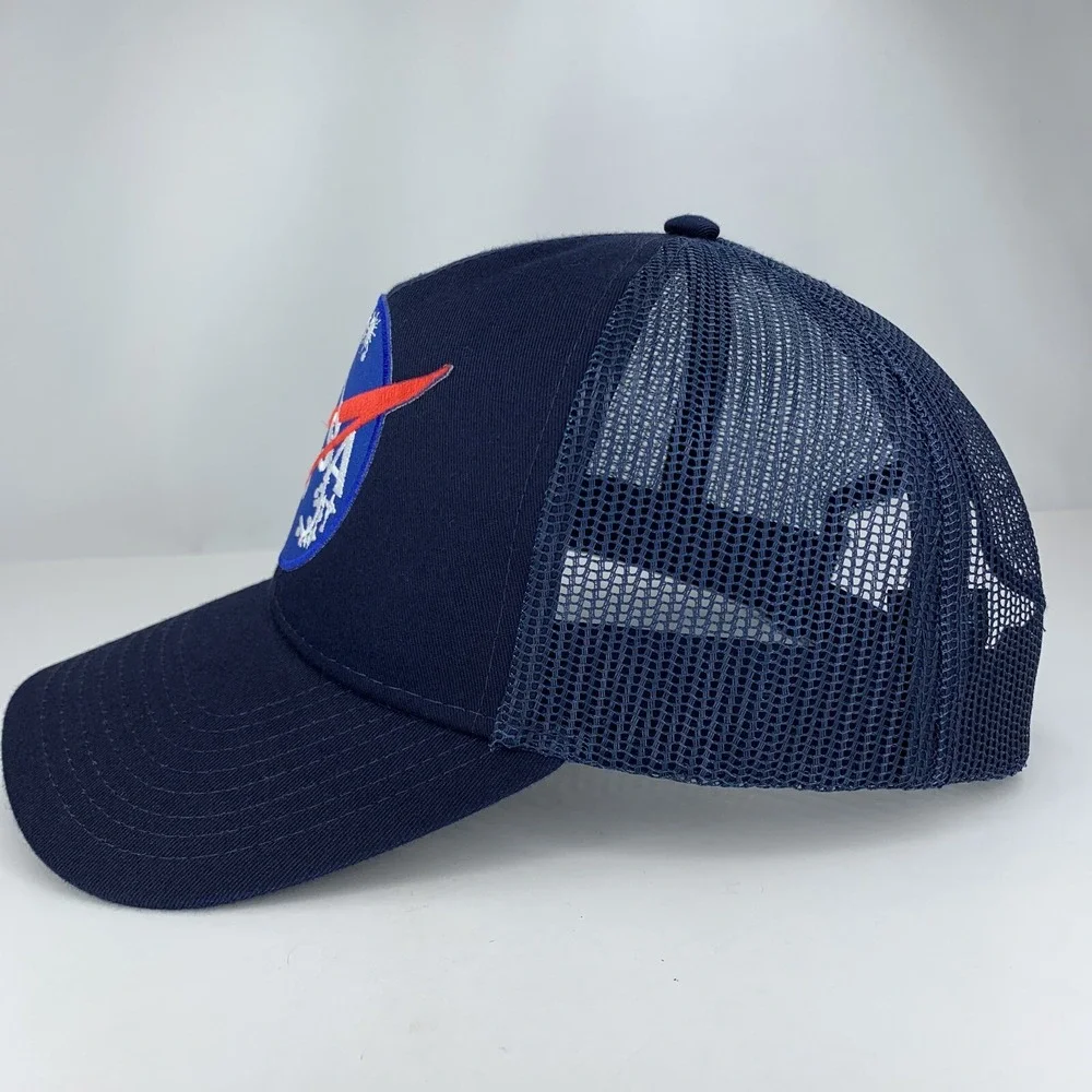 NASA Trucker Hat Blue Adjustable Snapback Mesh Otto Baseball Cap